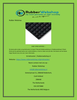 Grindrooster  Rubberwebshop.nl