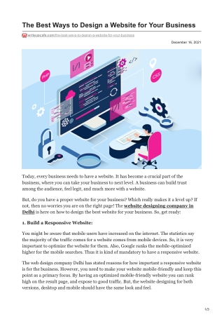 The Best Ways to Design a Website for Your Business
