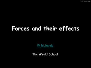 Forces and their effects