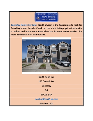 Coos Bay Homes For Sale | North-pt.com