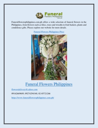 Funeral Flowers Philippines Price Funeralflowersphilippines.com.ph