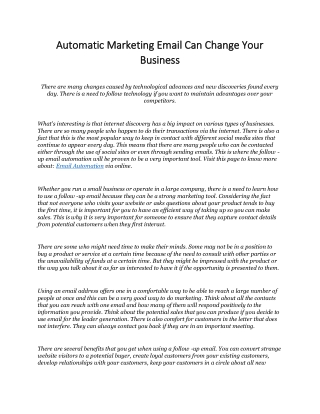 Email Automation