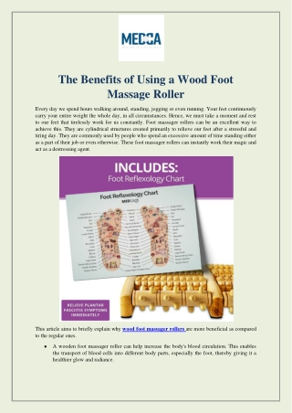 The Benefits Of Using A Wood Foot Massage Roller