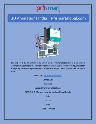 3d animations india