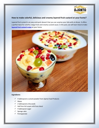 Layered Fruit Custard recipe