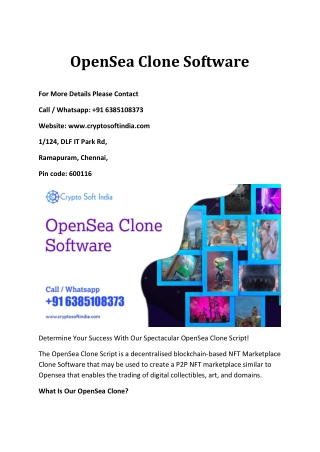 OpenSea Clone Software