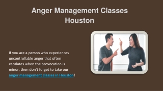 Anger Management Classes Houston