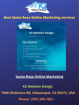 Best Santa Rosa Online Marketing services