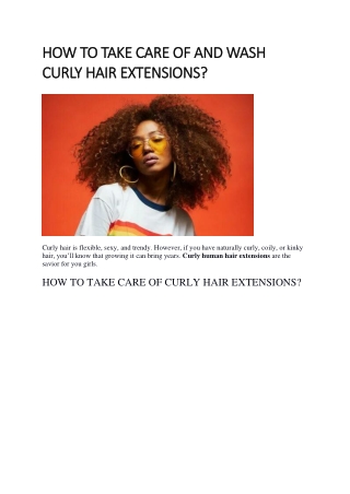 HOW TO TAKE CARE OF AND WASH CURLY HAIR EXTENSIONS