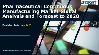 Global  Pharmaceutical Continuous Manufacturing Market - Industry Analysis, Mark