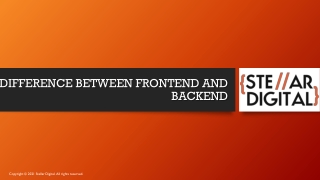 DIFFERENCE BETWEEN FRONTEND AND BACKEND