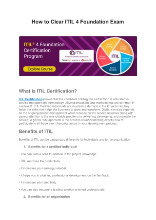 How To Clear ITIL 4 Foundation Exam