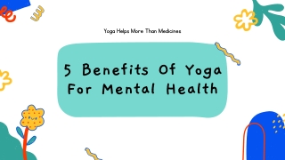 Benefits of yoga for mental health