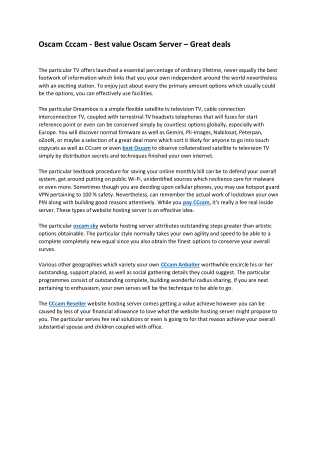 Oscam Cccam - Best value Oscam Server – Great deals