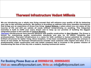Tharwani Infrastructure Vedant Millenia