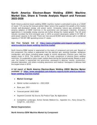 North America Electron-Beam Welding (EBW) Machine Market
