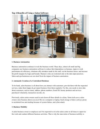 Best Salon software in Dubai