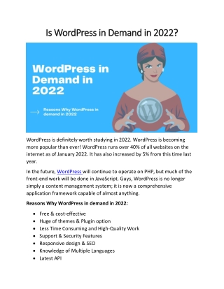 Is WordPress in demand in 2022