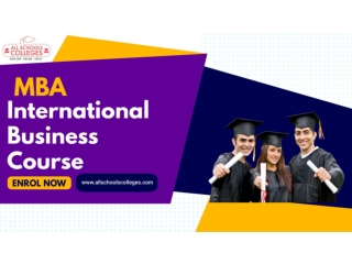 MBA  International Business Course