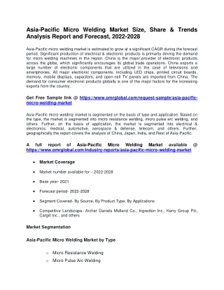 Asia-Pacific Micro Welding Market