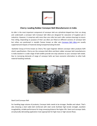 Roller Conveyor - Kashetter Group of Firms