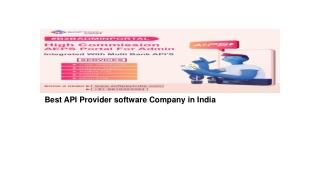 Best API Provider software Company in India