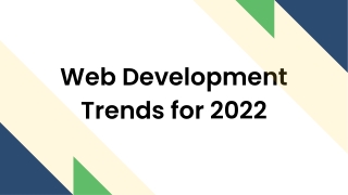 Web Development Trends for 2022