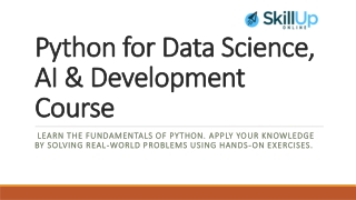 Python for Data Science, AI & Development - SkillUp Online