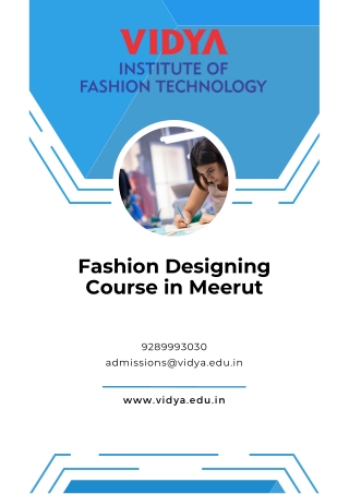 Diploma in Fashion and Design | Mass Media College | Fashion Technology College