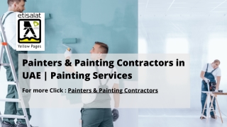 Painters & Painting Contractors in UAE | Painting Services