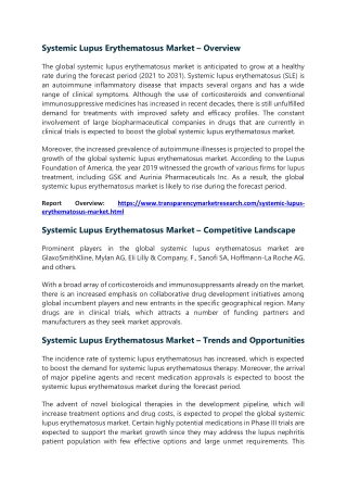 Systemic Lupus Erythematosus Market