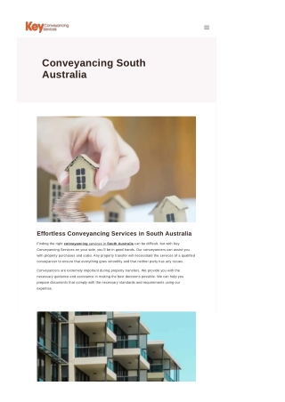 Conveyancing South Australia