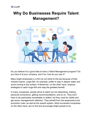 Why Do Businesses Require Talent Management