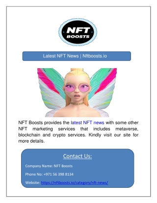 Latest NFT News | Nftboosts.io