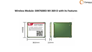 Wireless Module SIM7600EI-WI-369-D | Campus Component