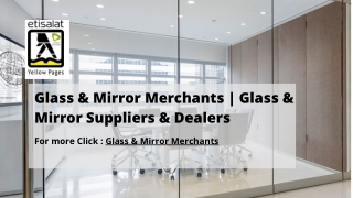 Glass & Mirror Merchants | Glass & Mirror Suppliers & Dealers