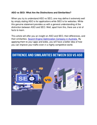 ASO vs SEO_ What Are the Distinctions and Similarities