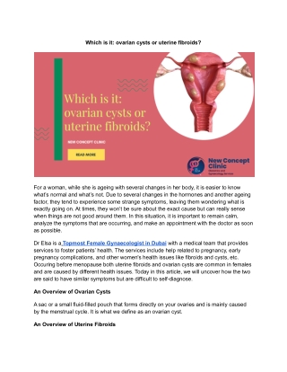 Which is it_ ovarian cysts or uterine fibroids