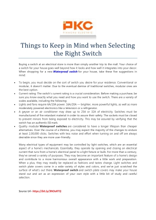 Things to Keep in Mind when Selecting the Right Switch