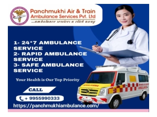 Panchmukhi Road Ambulance Services in Sarojni Nagar, Delhi