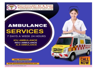Panchmukhi Road Ambulance Services in Sultanpuri, Delhi