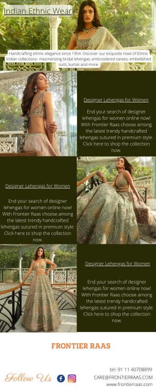 Indian Ethnic Wear | Frontier Raas