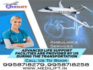 HI-Tech Air Ambulance Services in Vellore by Medilift