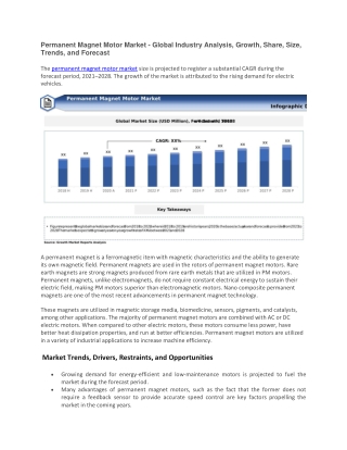 Permanent Magnet Motor Market