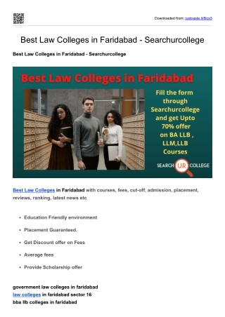 Best Engineering Colleges in Faridabad - Searchurcollege