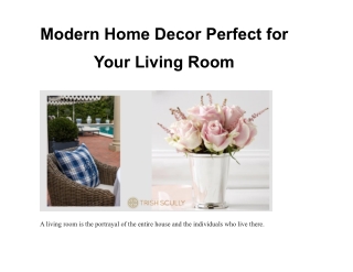 Modern Home Decor Perfect for Your Living Room