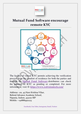 Mutual Fund Software encourage remote KYC