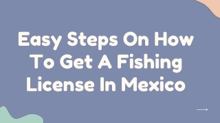 Easy Steps On How To Get A Fishing License In Mexico