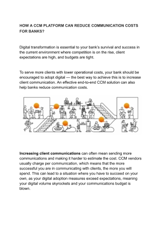 HOW A CCM PLATFORM CAN REDUCE COMMUNICATION COSTS FOR BANKS & FINANCE FIRMS