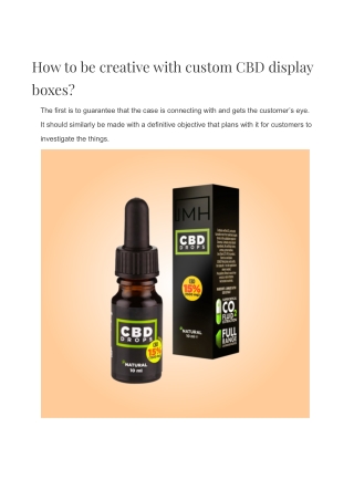 How to be creative with custom CBD display boxes_